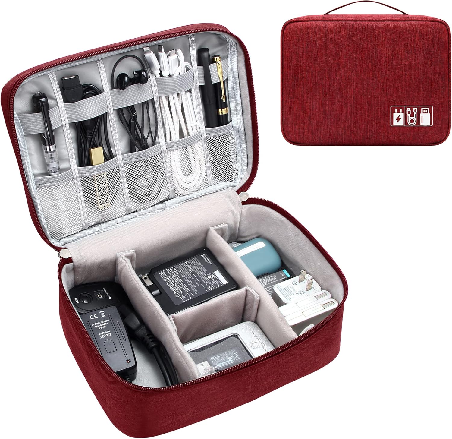 Electronics Organizer Travel Cable Organizer Bag Waterproof Portable Digital Storage Bag