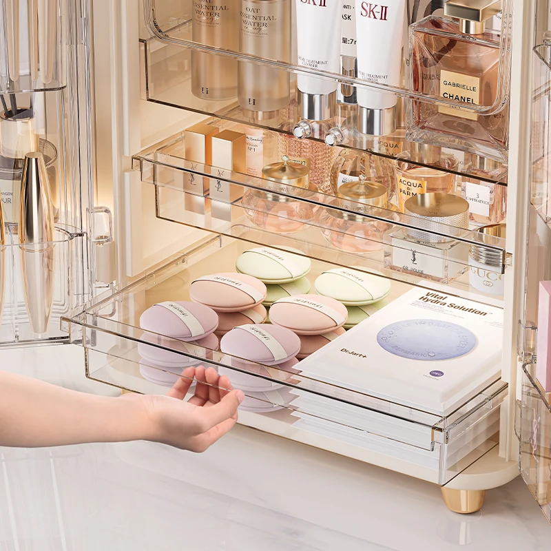 Acrylic Cosmetics Storage Box Large-Capacity Dust-Proof Desktop Dressing Table Luxury Makeup Box