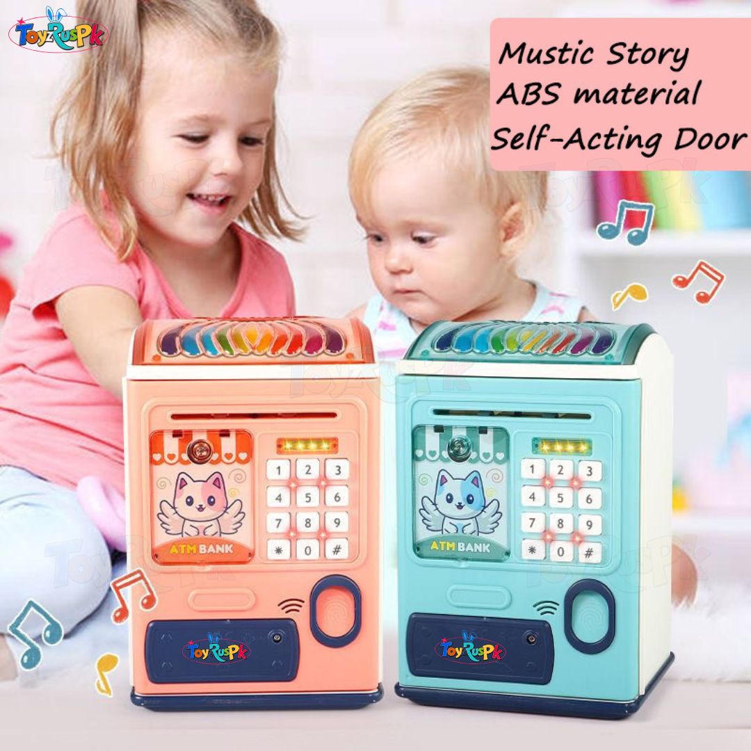 Piggy Bank Money Box for Kids Finger Print ATM Machine