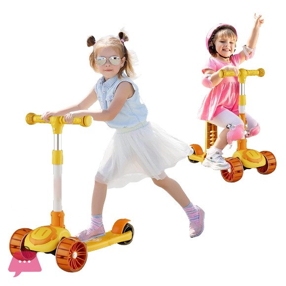 Adjustable Pu Flashing Wheels Kids Scooter 3 Wheel Portable Foldable Kids Scooty 3 in 1