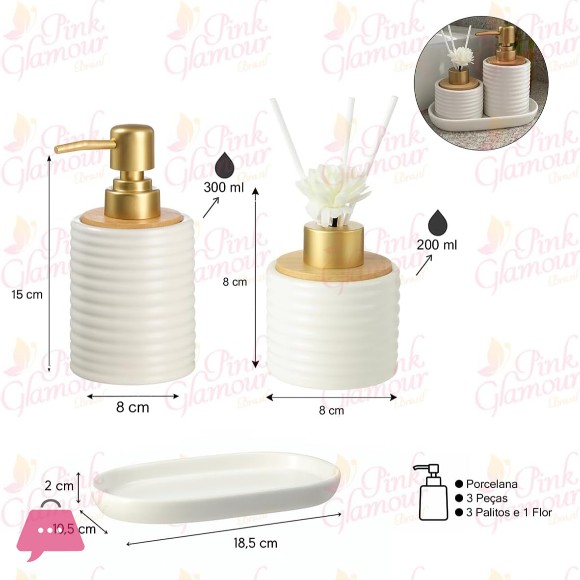 Bathroom Diffuser Kit with Liquid Dispenser