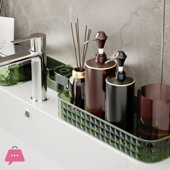 Bathroom Shelf for Inside Shower Adjustable Pounch Rustproof Shower Green