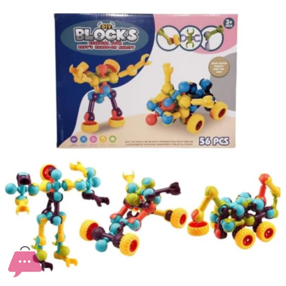 Building Blocks Toy for Kids – 56 Pieces