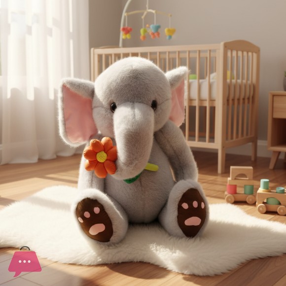 Bunny Cat Elephant Plush Stuff Toy with Carrot 50cm