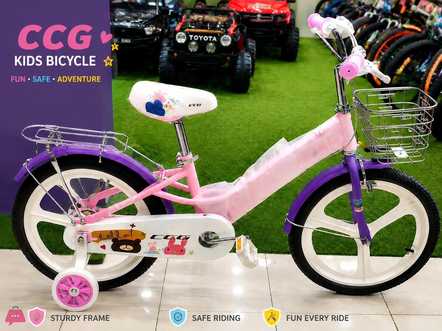 ccg-children-bicycle-bxv-pink-20-inch-ride-on-cycle