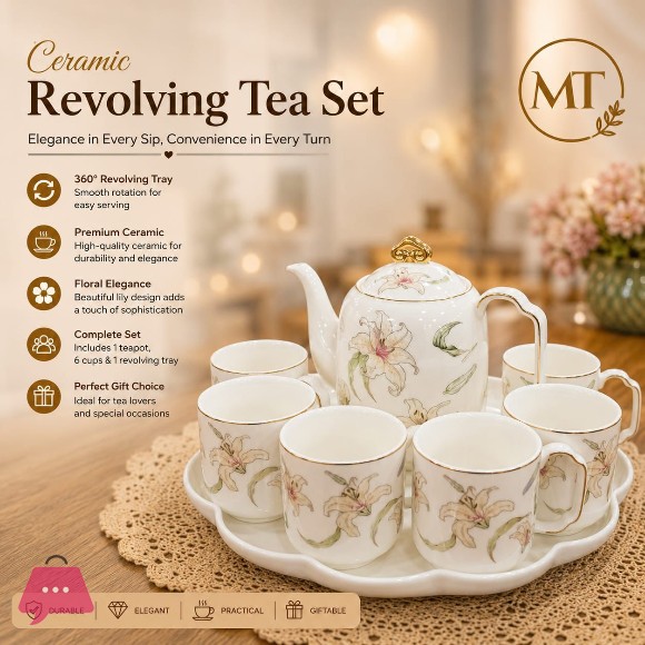Ceramic Revolving Tea Set