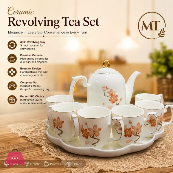 Ceramic Revolving Tea Set