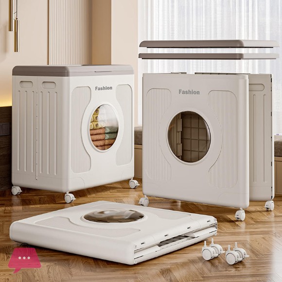 Collapsible Blanket Closet Organizers and Storage Box with Wheels