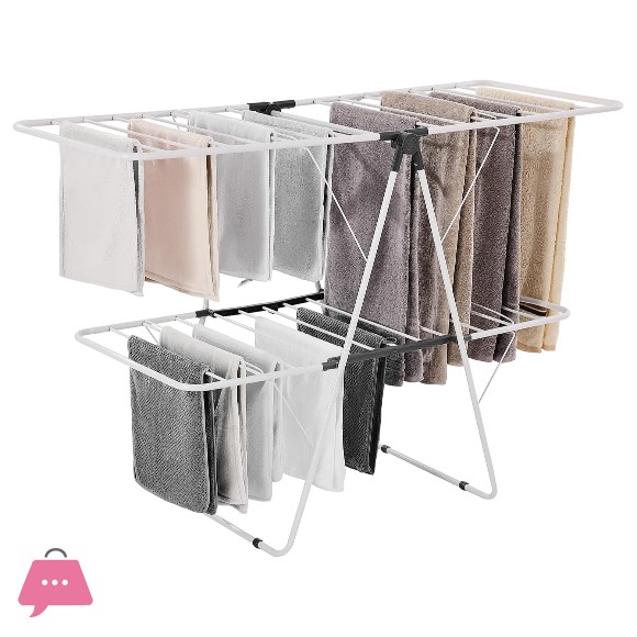 Danny Home 2-Tier Foldable Clothes Dryer Rack