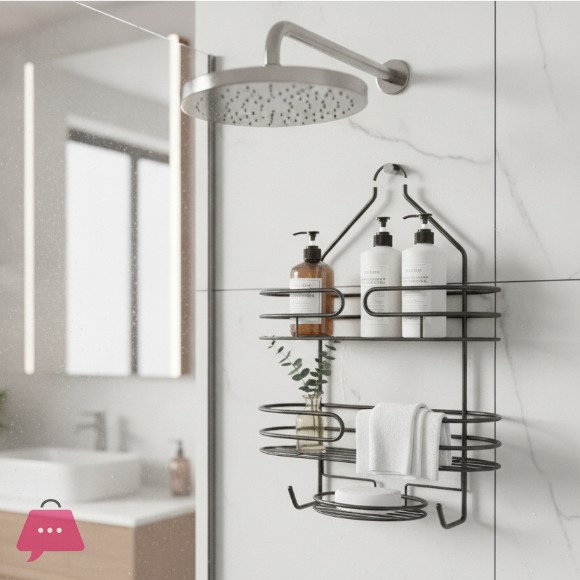 Danny Home 2-Tier Hanging Shower Caddy with a Soap Dish