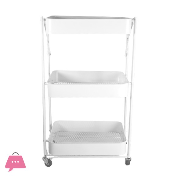 Danny Home 3 Tier Metal Storage Utility Cart With Brake Wheels