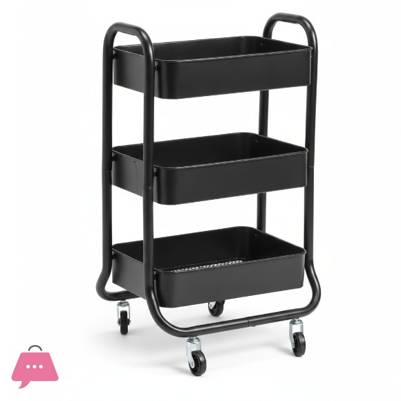 Danny Home 3-Tier Rolling Cart Multipurpose Trolley