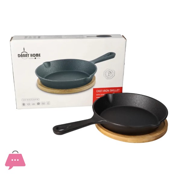 Danny Home Cast Iron Skillet Fry Pan 21.8cm