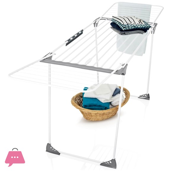 Danny Home XXL Telescopic Clothes Drying Stnad Extendable up to 260 cm, with Wheels