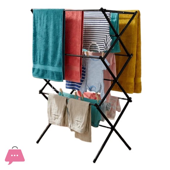 Danny Home 3 Tier Clothes Airer Drying Space Folding Indoor Laundry Dryer Rack