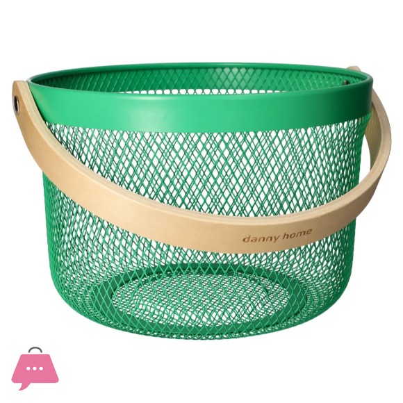 Danny Home Mesh Stainless Steel Storage Basket 26cm