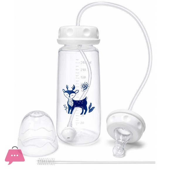 Hands Free Feeding Bottle Self Feeding Baby Bottle 240ml