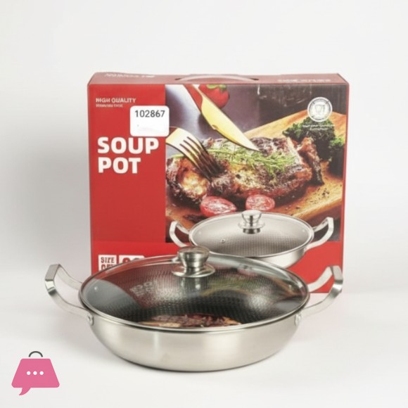 Honeycomb Laser Coated Double Handle Wok