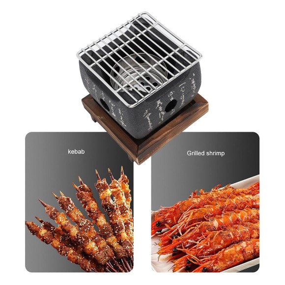 Japanese Charcoal Grill Small Multi Functional Fast Heating Mini Portable Barbecue Stove Hibachi Grill Outdoor Camping Grill - Small