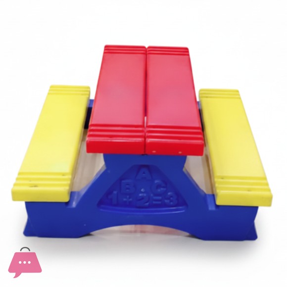 Kids Multi Purpose Indoor & Outdoor Picnic Table For 4 - 2 - 6 Years