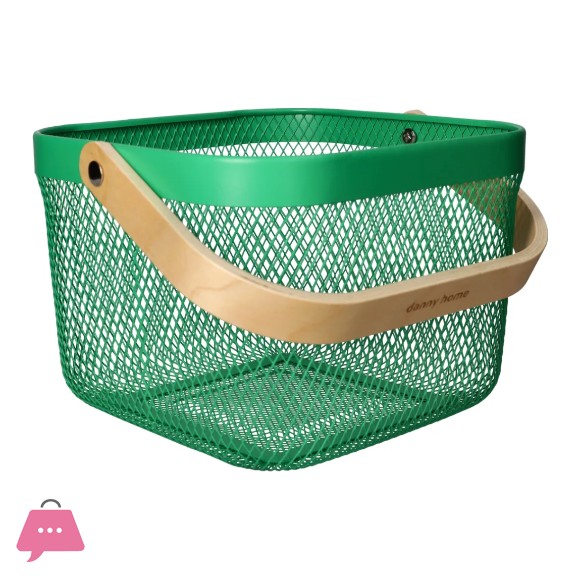 Mesh Stainless Steel Storage Basket 24cm