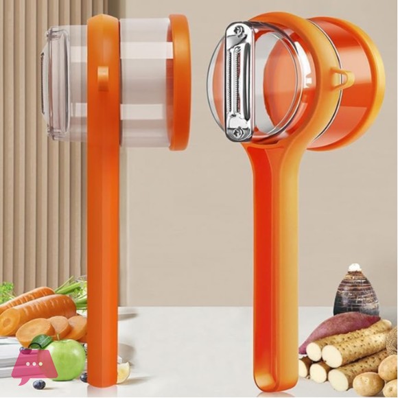 Multifunctional Vegetable Peeler with Container – Double-Sided Stainless Steel Peeler for Fruits & Vegetables
