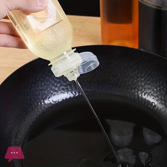 Oil Bottle Plastic Condiment Squeeze Bottles With Squeeze Top Multifunctional Sauce Bottles 500ML