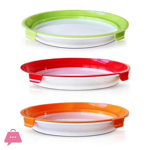 Round Food Preservation Tray Reusable Stackable Food Container Food Sealed Tray