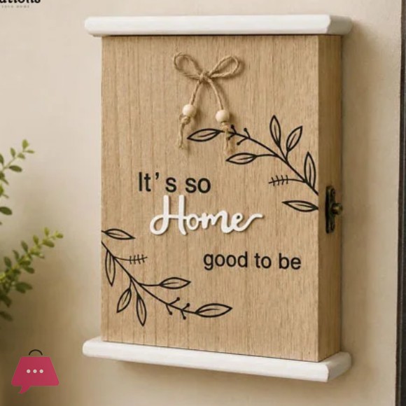 Rustic Home Wooden Key Holder Box