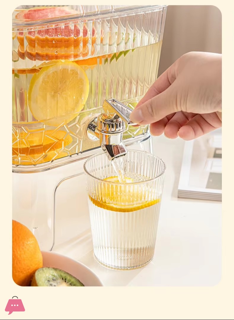 self-contained-faucet-cold-water-pitcher-modern-minimalist-lemonade-fruit-beverage-dispenser-plastic-4.2-liter