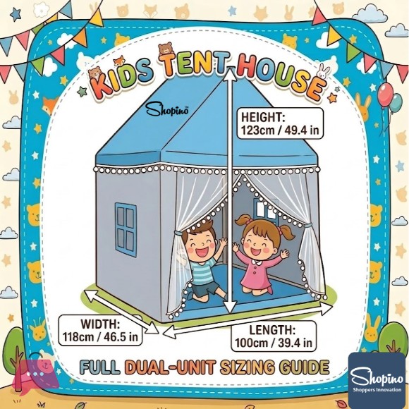 Shopino Dream Castle Playhouse Tent Indoor Outdoor Play House Tent