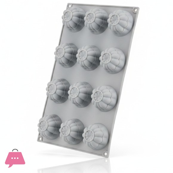 Silicone Mold with 12 Cavities for Mousse Cake Gelatin, Pudding and Chocolate with a Flocked Cloud Design DIY Pastry Tool
