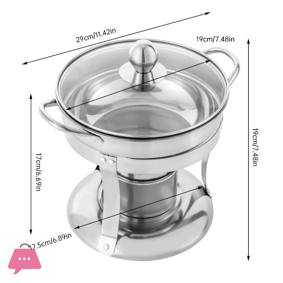 Small Stainless Steel Buffet Warmer Round Chafing Dish Chafer Buffet Catering Warming Dish