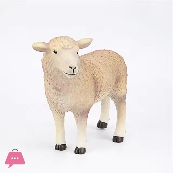 Standing Tall Realistic Sheep Plastic Soft Toy Farm Animal Model Toys