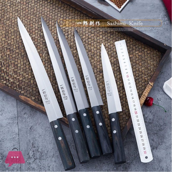 Stainless Steel Sushi Sashimi Knife Wooden Handle