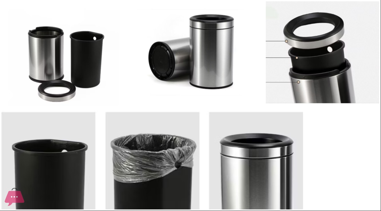 trash-cans-open-top-dustbin-round-&-square-stainless-steel-inner-bin-plastic-12l