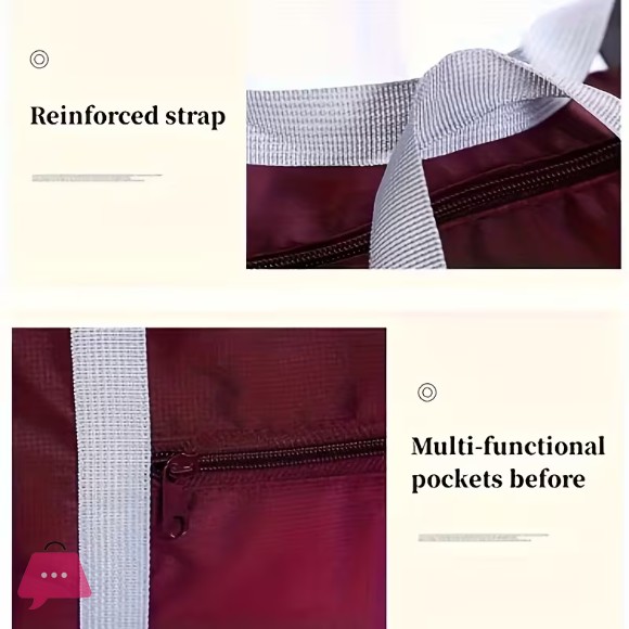 Foldable Large Capacity Duffle Bag Portable Non-Woven Travel Luggage Bag 1pc