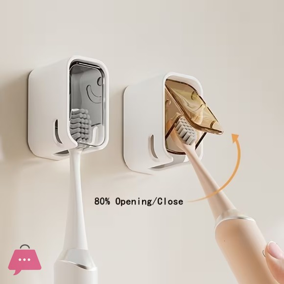 Wall-Mounted Toothbrush Holder 1pc No Drilling