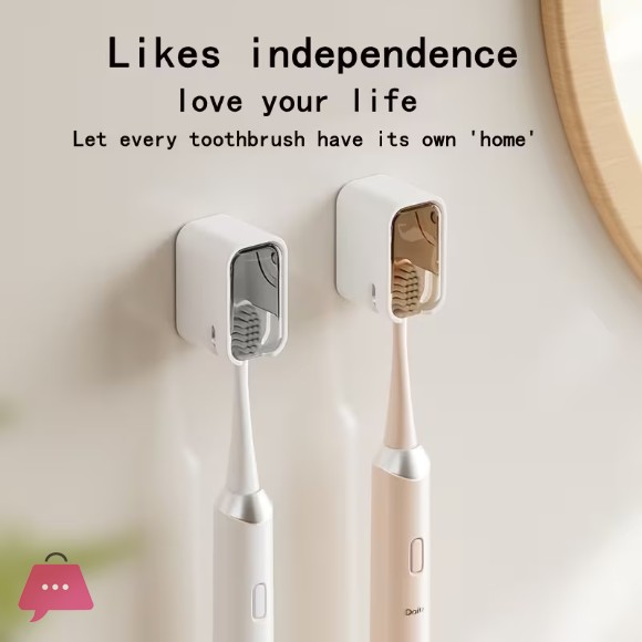 Wall-Mounted Toothbrush Holder 1pc No Drilling
