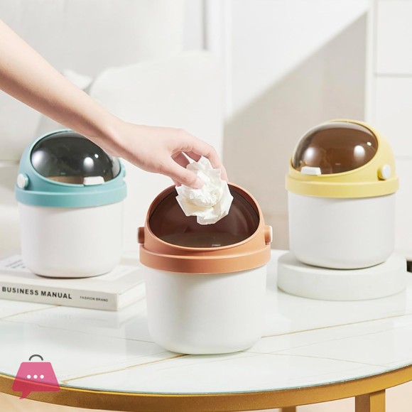 1Pc Desk Dustbin Waste Bin Garbage Trash can for Car Office and Study Table