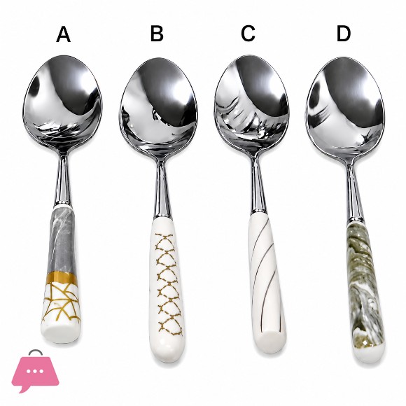 24PCS CUTLERY SET (PRINTED SILVER)