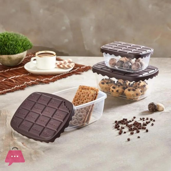 3-Piece Choco Box Storage Container Set