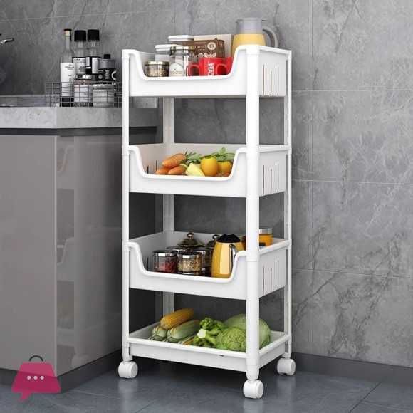 4-Layer Multifunctional Storage Rack With Wheels