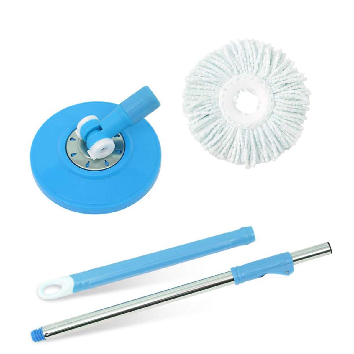 Spin Mop 360 Degree Rotating Mop Head and Mop Stick With Mop Refill 360 Mop/ Spin Mop Handle Stick, Stainless Steel Pole Microfiber Head Refill With Flexible Head For Floor, Home, Office