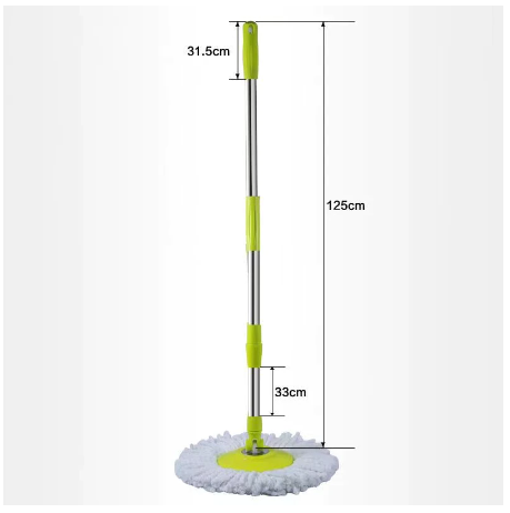 Spin Mop 360 Degree Rotating Mop Head and Mop Stick With Mop Refill 360 Mop/ Spin Mop Handle Stick, Stainless Steel Pole Microfiber Head Refill With Flexible Head For Floor, Home, Office