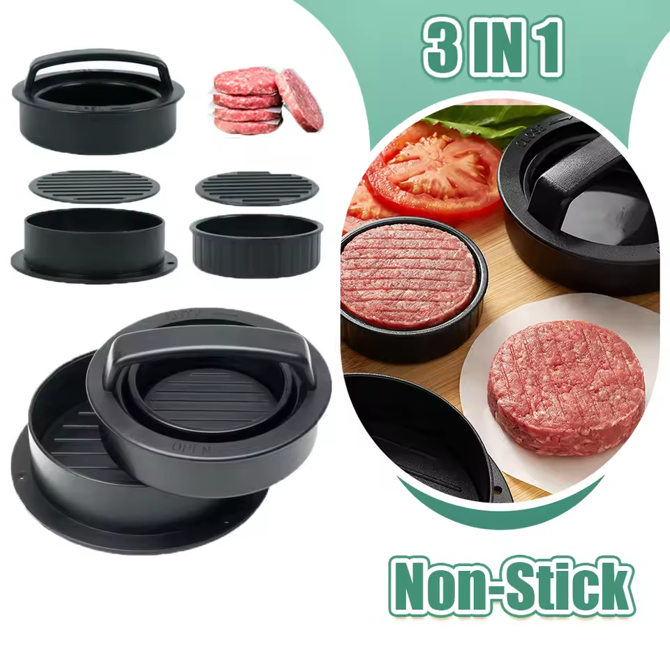 Hamburger Meat Press Maker Round Shape Non-Stick Stuffed Burger Patties ABS Beef Press Mould