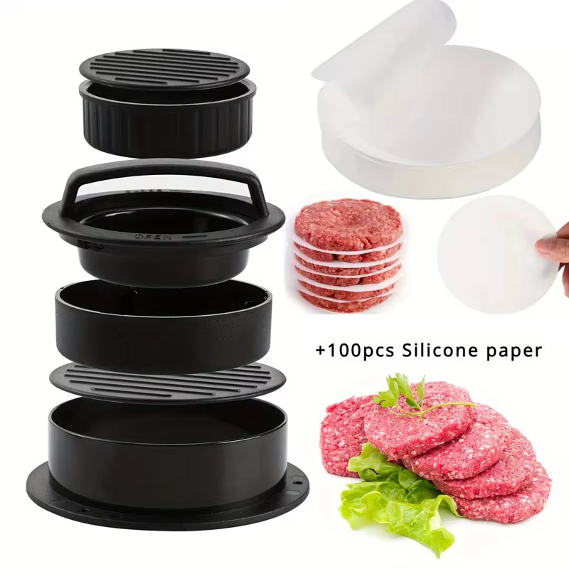 Hamburger Meat Press Maker Round Shape Non-Stick Stuffed Burger Patties ABS Beef Press Mould