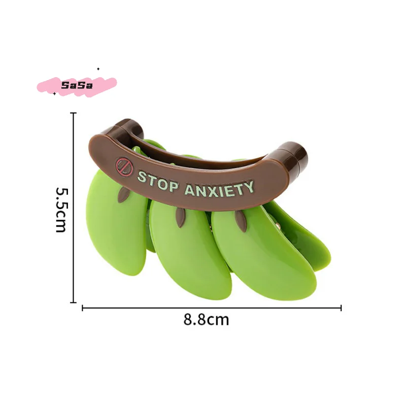 Multifunctional Plastic Banana Shaped Magnetic Sealing Clip Hand Press Fresh-Keeping Moisture-Proof Food Bag Clip