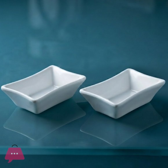 ARTISANAL RECTANGULAR DIPPING DISHES - 2 PCS SET
