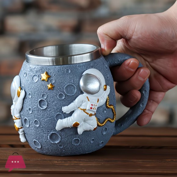 Astronaut Cosmonaut Pattern Mug Stainless Steel Mug